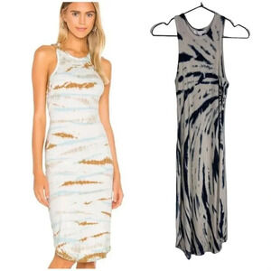 Young, Fabulous, & Broke Tie Dye Ribbed Midi Tank Dress size medium boho beachy